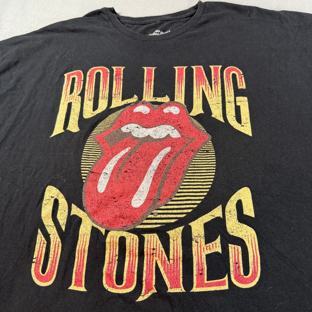The Rolling Stones Graphic T-Shirt Mens 3XL Black Tongue Logo Rock Band 2023
